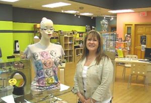 Owner Paula Hornbeck inside her store Eyecandy in Delafield